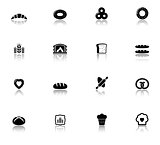 bakery and bread icons set