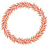 Frame with orange autumn leaves