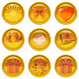 Buttons set, holiday