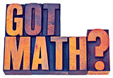 Got math question in wood type