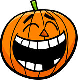 laughing pumpkin cartoon illustration