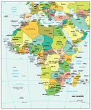 Africa physiography map