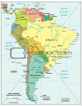 South America physiography map