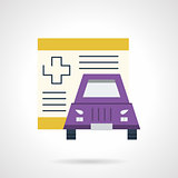 Driver insurance flat vector icon