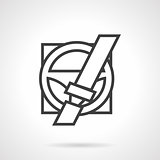 Driver safety line vector icon