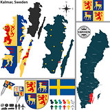 Map of Kalmar, Sweden