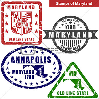 Stamps of Maryland, USA