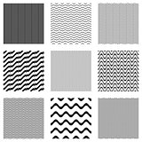 Seamless wavy line patterns