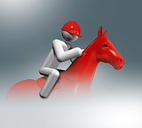 Equestrian Jumping 3D symbol, Olympic sports
