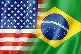 USA and Brazil flag