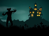 Halloween demon background 