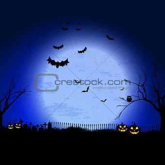 Halloween spooky landscape 