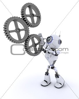 Robot with gears