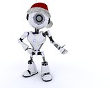 Robot in Santa Hat