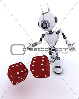 Robot with dice