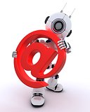 Robot with email @ sign