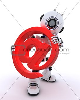 Robot with email @ sign