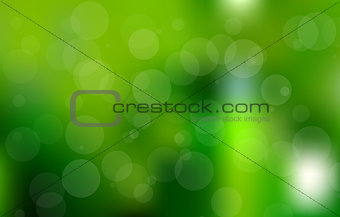 Vector green bokeh background
