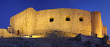 Chlemoutsi Castle at night, Peloponnesus, Greece