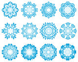 Twelve Circle Snowflakes