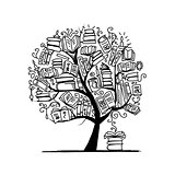 Book tree, sketch for your design