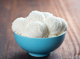 Vanilla ice cream in bowl
