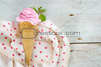 Above view berryfruit ice cream