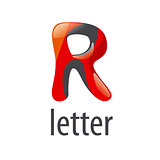 Abstract colorful vector logo letter R