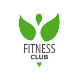 abstract green vector logo for fitness club