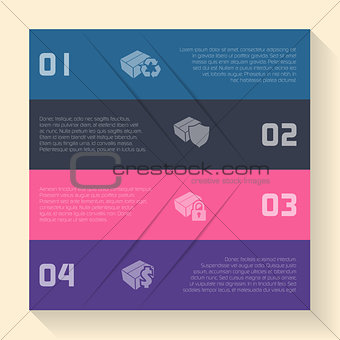 Infographic design with box icons