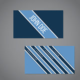 Simplistic business card with stripe design