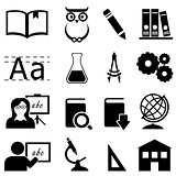 Education, learning and school icons