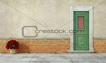 Old facade with front door