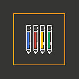Simple stylish pixel icon handle. Vector design