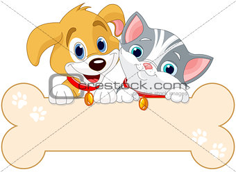 Cat and Dog Sign