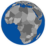 Africa on Earth political map