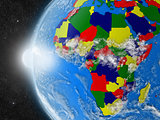 African continent from space