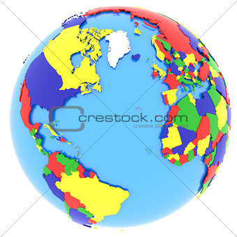 Western hemisphere on Earth