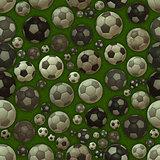 Soccer Balls Seamless Texture