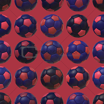 Pink Blue Soccer Balls Seamless Texture Background