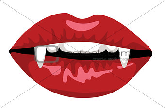 red lips of vampire