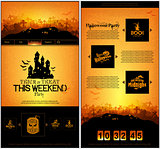 Halloween one page design template