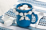 Hot chocolate with marshmallow 