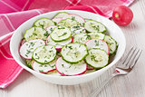 Radish cucumber salad 