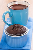 Muffin and hot chocolate
