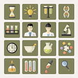 Vector Science and research Web Icons