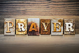 Prayer Concept Letterpress Theme