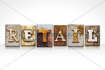 Retail Letterpress Concept Isolated on White