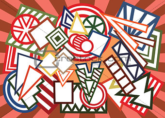 Abstract geometric shapes background