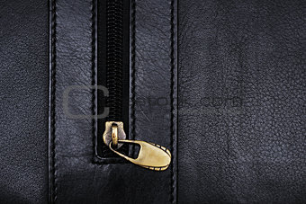 Black folder with zipper